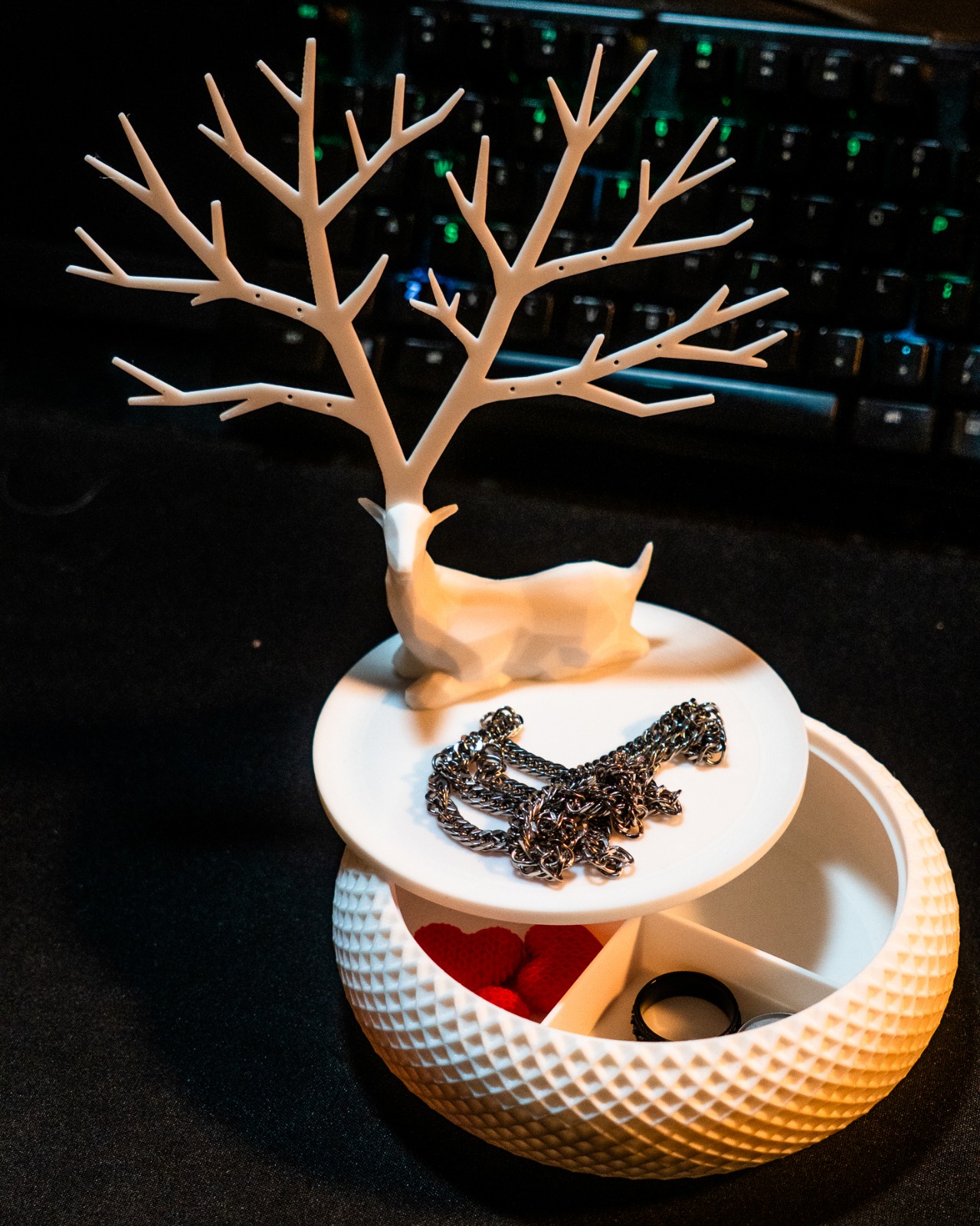 Elegant Deer Jewelry Tray
